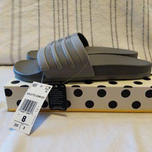 Adidas Adilette Comfort Slides Grey NWT